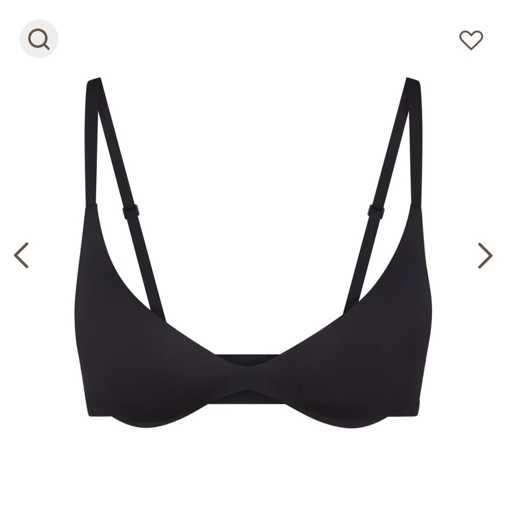 NWOT Skims Wireless Form Super Push-up Bra Size 34C Onyx